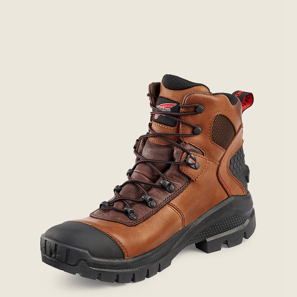 Mens Red Wing Crv™ - 6-inch Waterproof Toe - Safety Boots Brown/Black - PJW216854